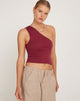 Image de Bay One Shoulder Top in Plum