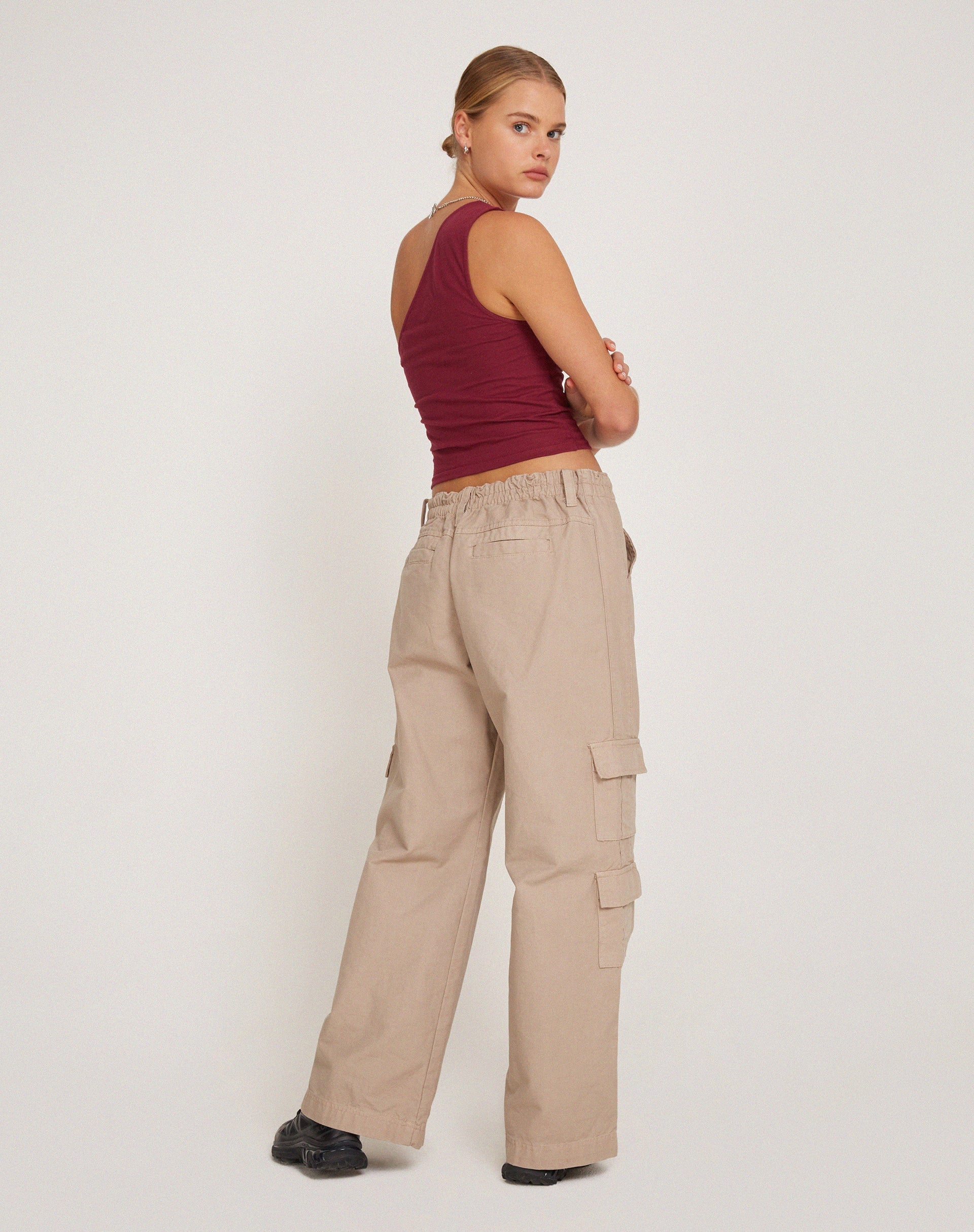 Image de Bay One Shoulder Top in Plum