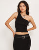 image de Bay One Shoulder Top in Black