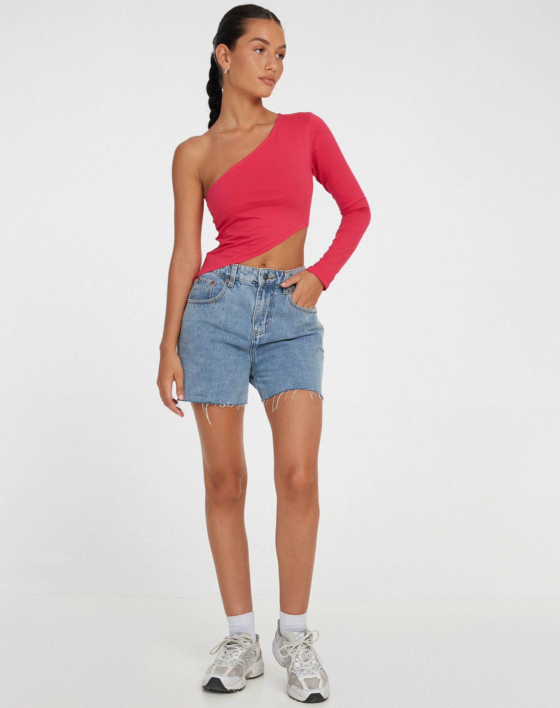 Image de Baylee Crop Top in Fuschia Pink