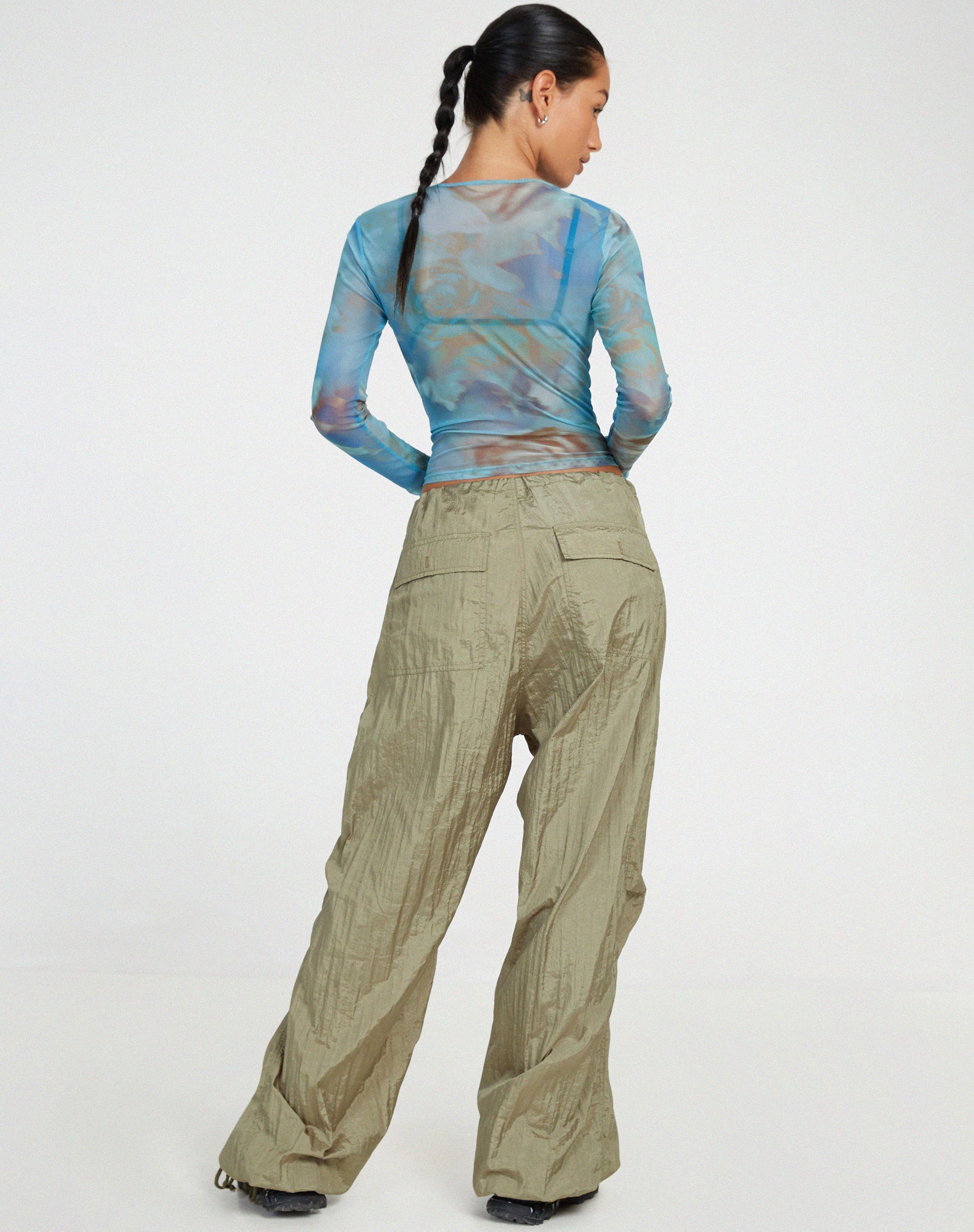 image de Elijah Crop Top in Digi Petal Blue