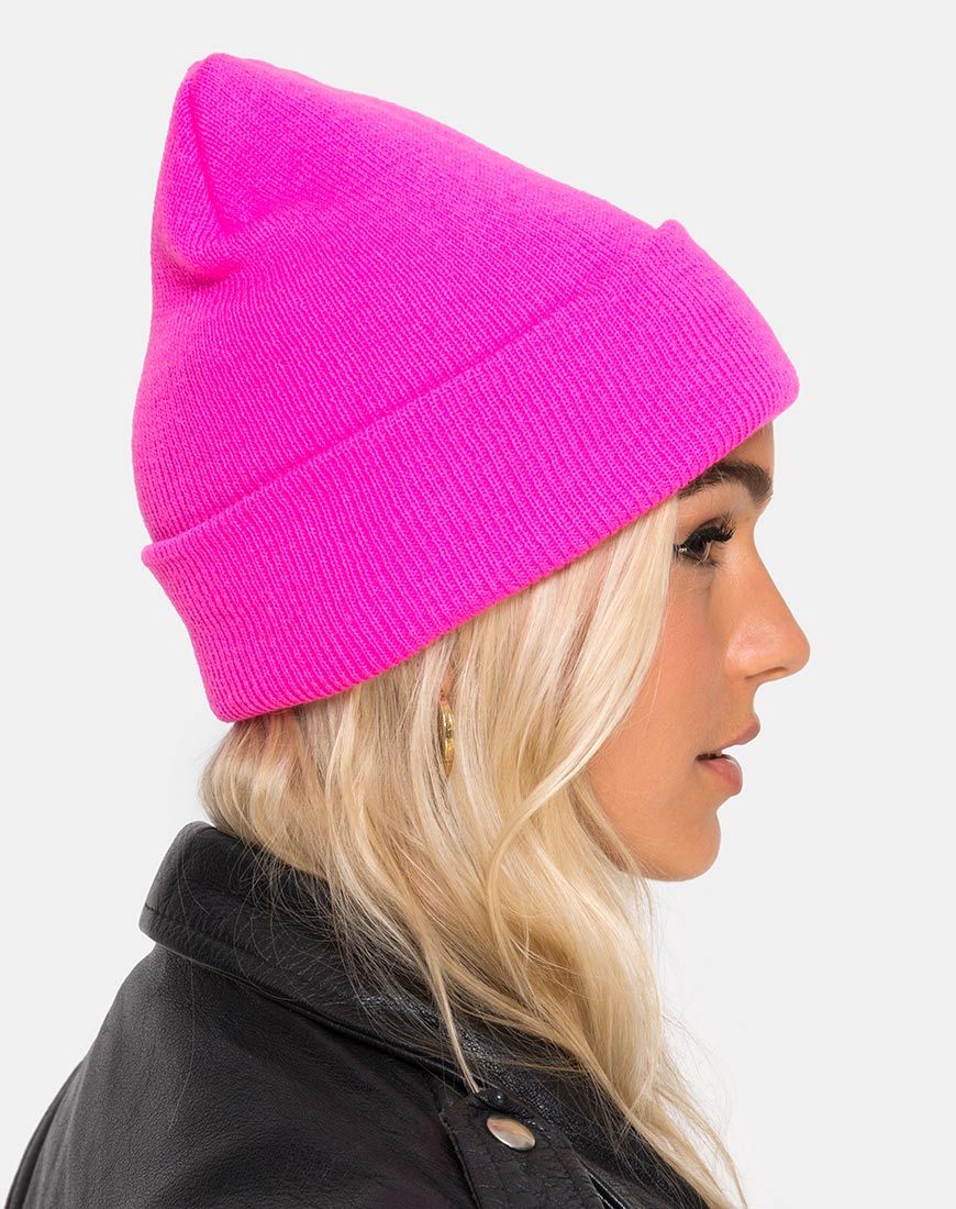 Bonnet en rose vif