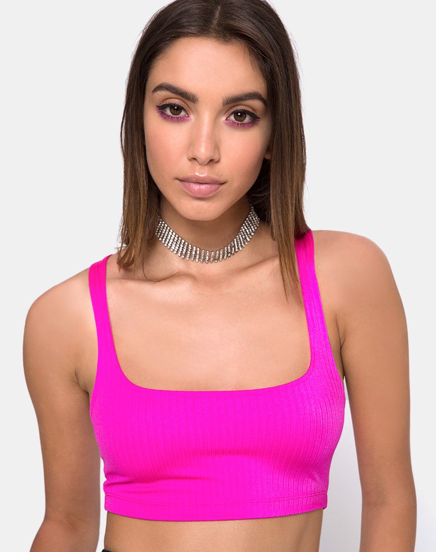 Top Berries en Nylon Spandex Magenta