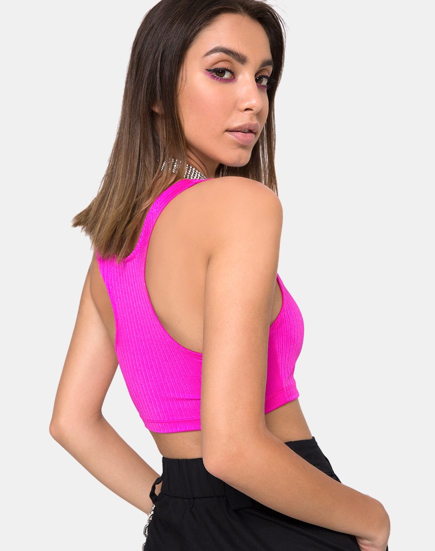 Top Berries en Nylon Spandex Magenta