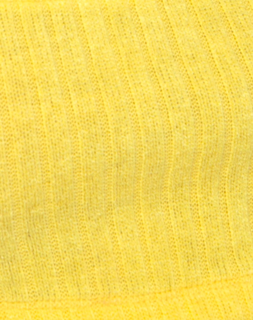 Image de Berries Crop Top in Rib Knit Yellow