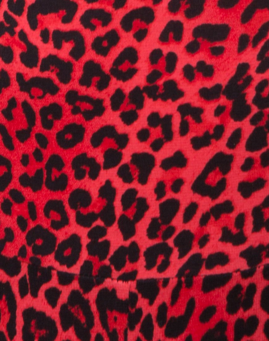 Image de Bersh Plunge Unitard in Coloured Animal Red
