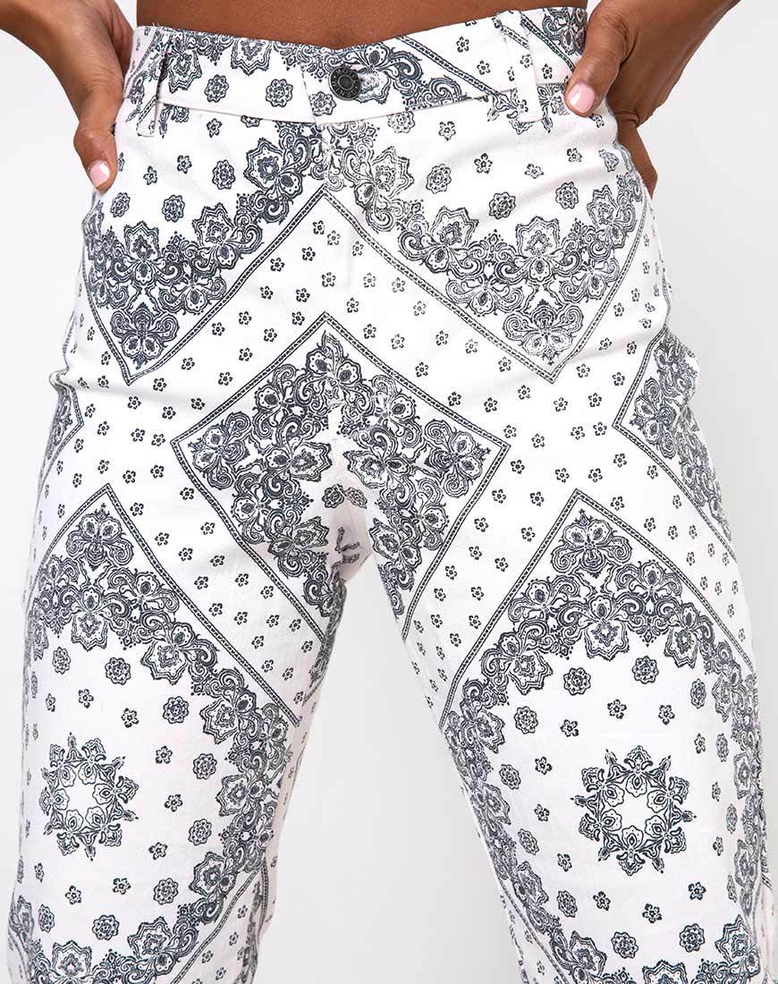 Image de Beth Trouser in Bandana Ecru Placement