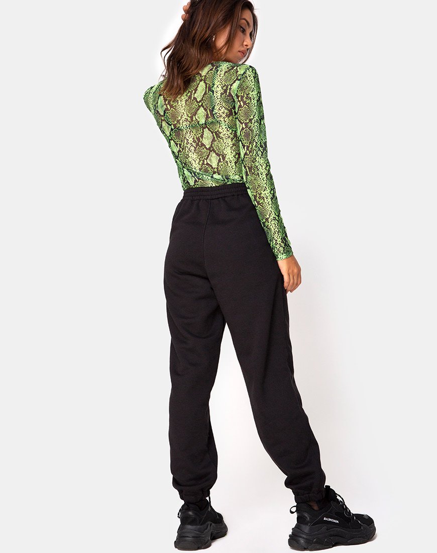 Image de Betina Bodice in Slime Lime Snake Mesh