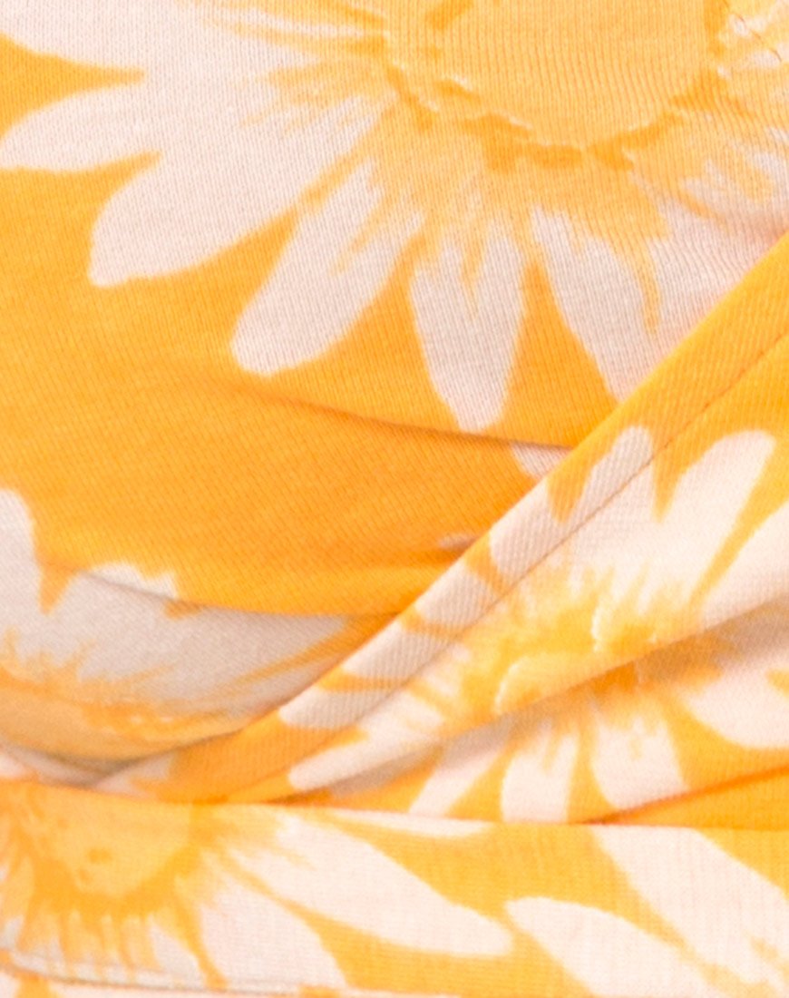 Image de Biaz Wrap Crop in Sunkissed Floral Yellow