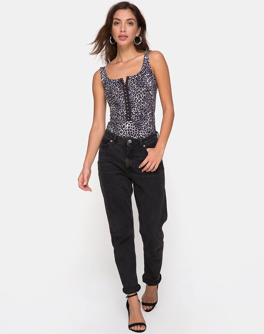 Image de Bida Bodice in Grey Rar Leopard