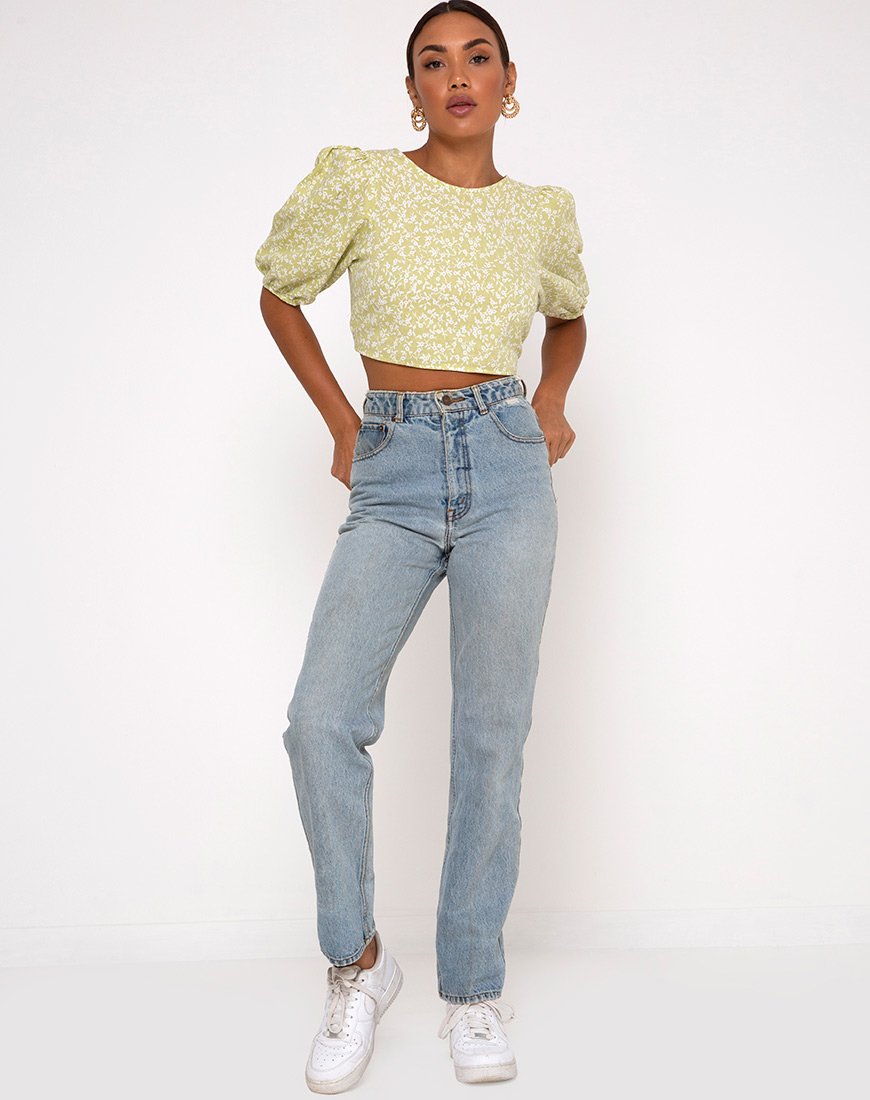 Image de Bija Crop Top in Botanic Mint Foam