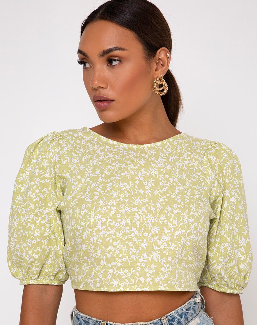 Image de Bija Crop Top in Botanic Mint Foam