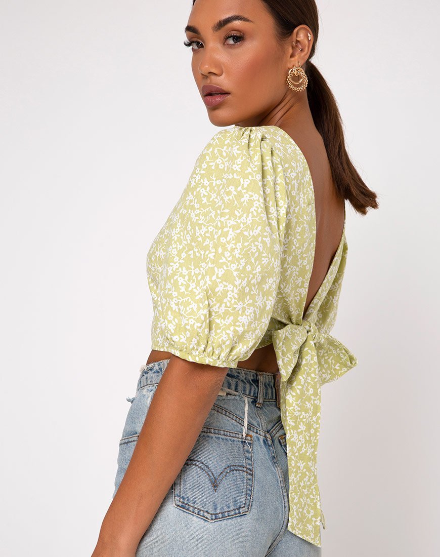 Image de Bija Crop Top in Botanic Mint Foam