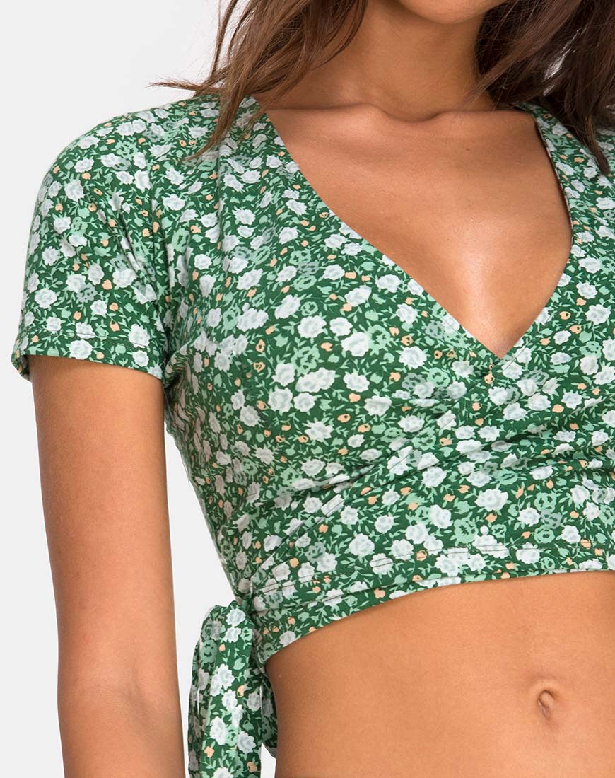 Image de Bilen Top in Floral Field Green