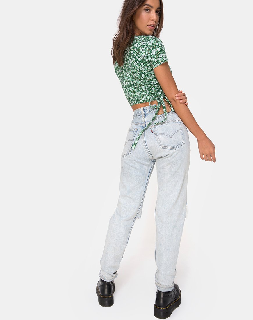 Image de Bilen Top in Floral Field Green