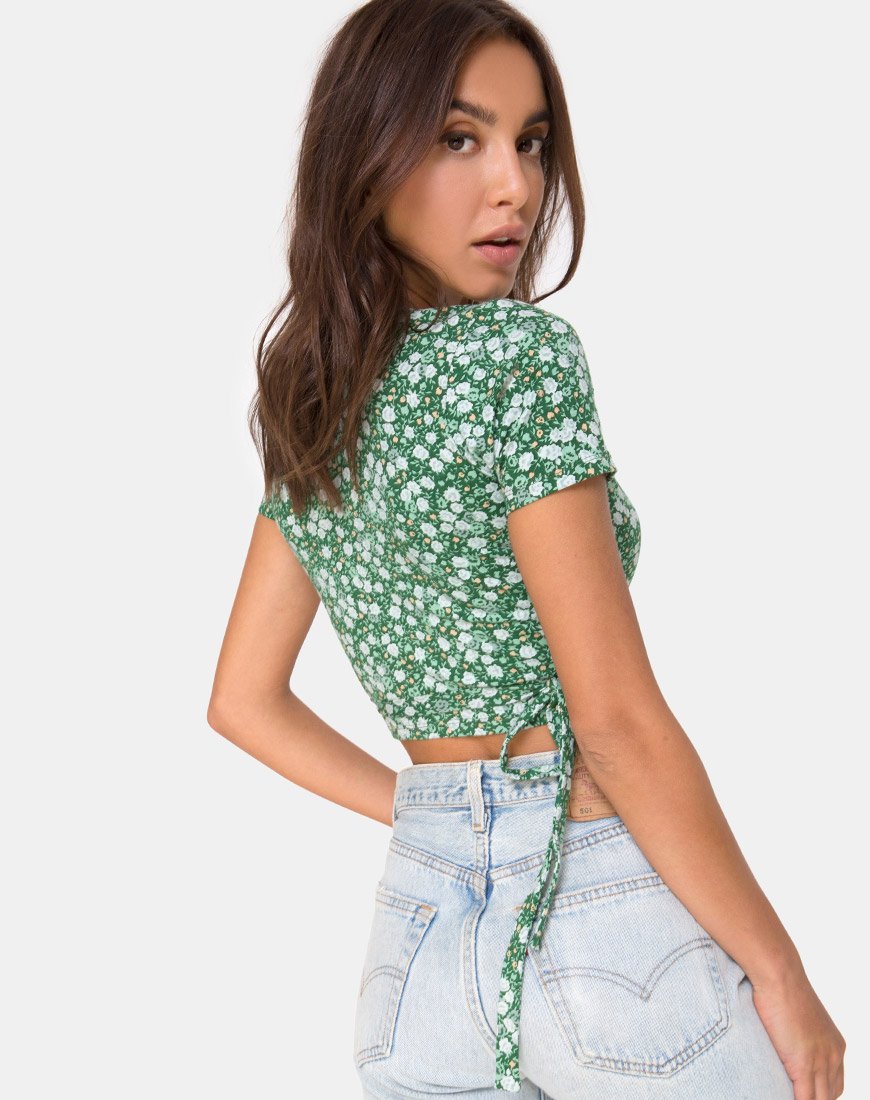 Image de Bilen Top in Floral Field Green
