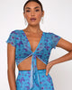 Image de Blaza Crop Top in Mesh Butterfly Azure
