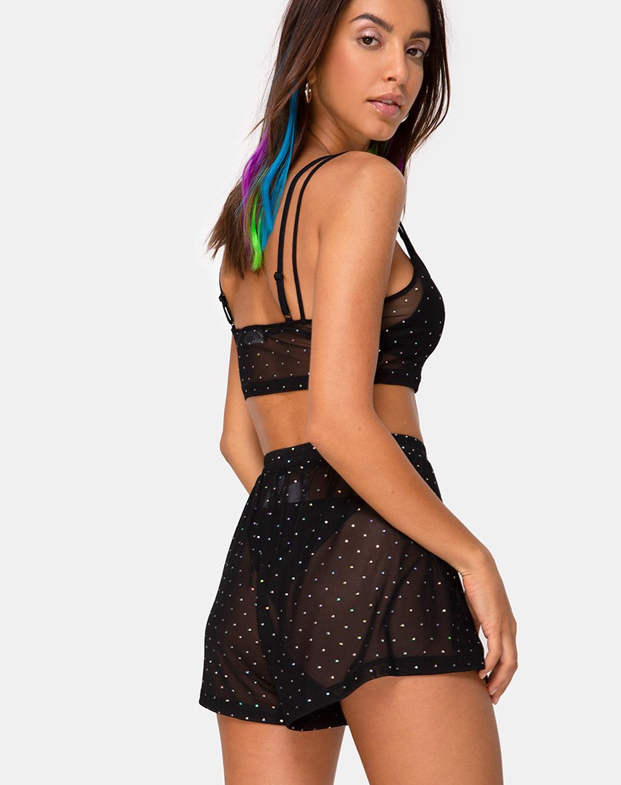 Image de Boris Short in Crystal Net Black