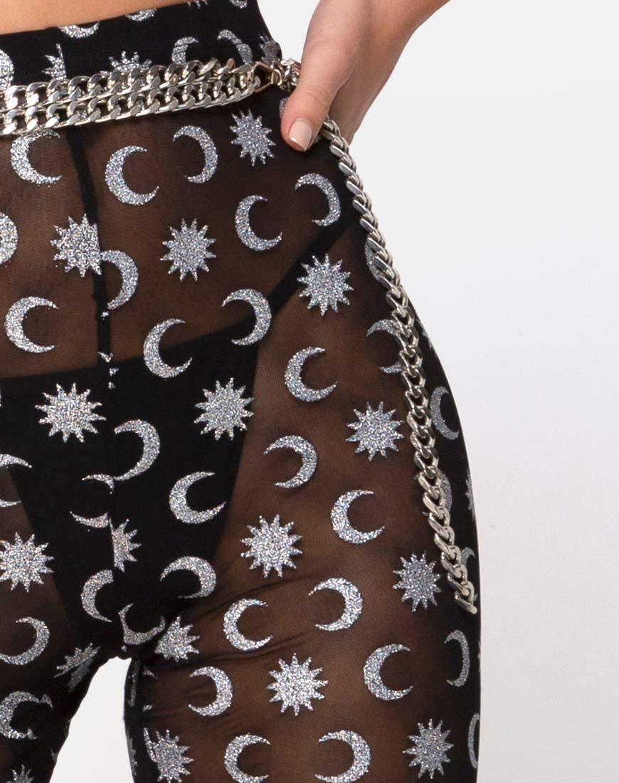 Image de Herlom Flare Trouser in Over the Moon Black with Glitter