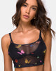 Image de Bliss Crop Top in Mesh Black Butterfly