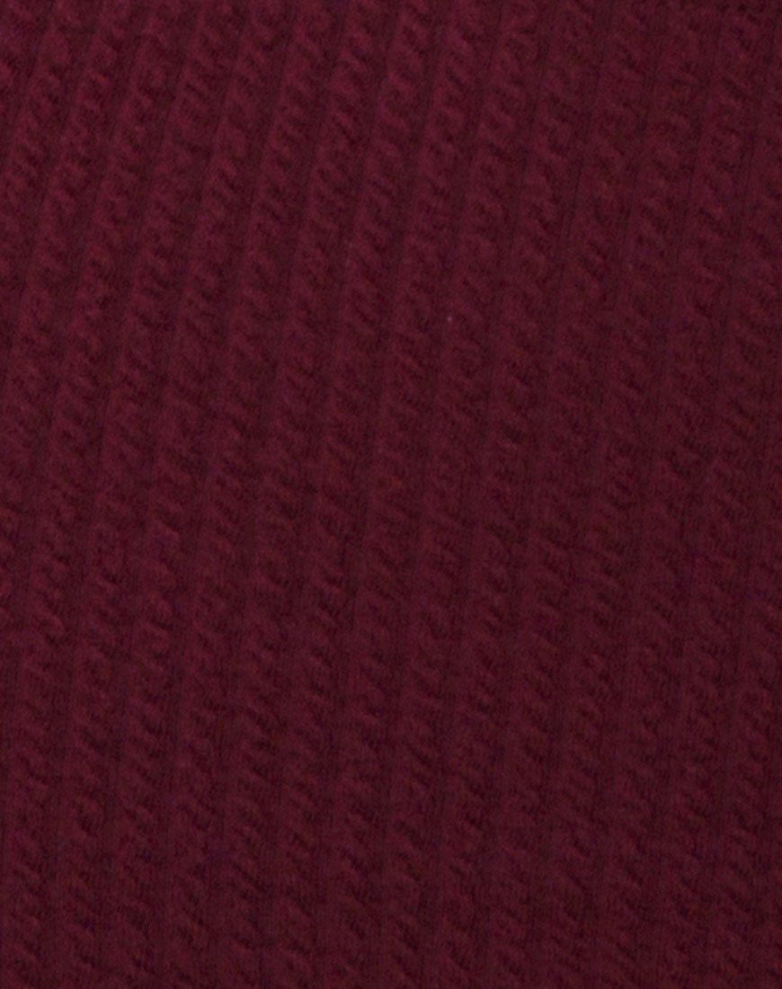 Image de Bliss Crop Top in Burgundy