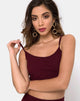 Image de Bliss Crop Top in Burgundy