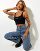 Image de Blois Crop Top en Lycra Noir Paradise Embro