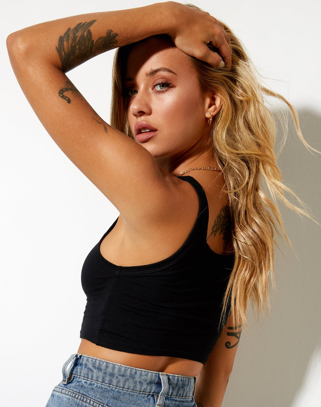 Blois Crop Top en Lycra Noir Paradise Embro