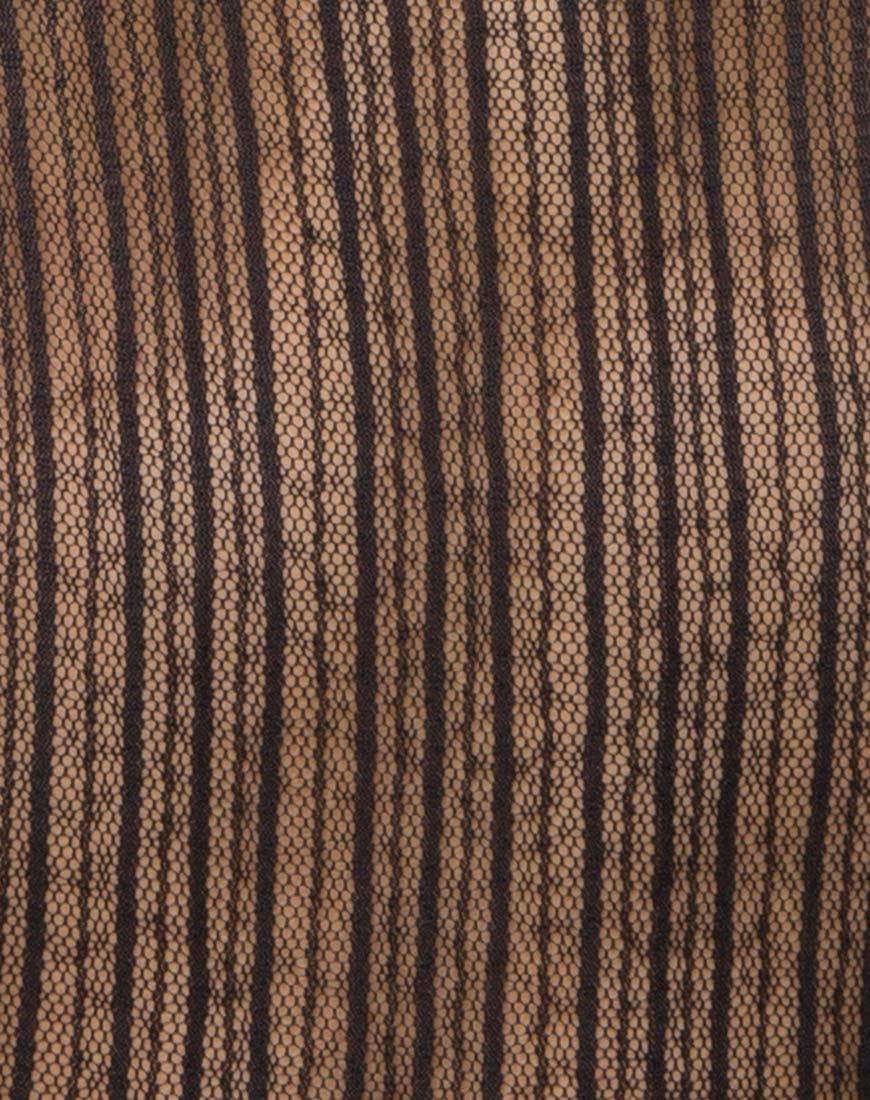 Image de Blondie Bodice in Stripe Mesh Black
