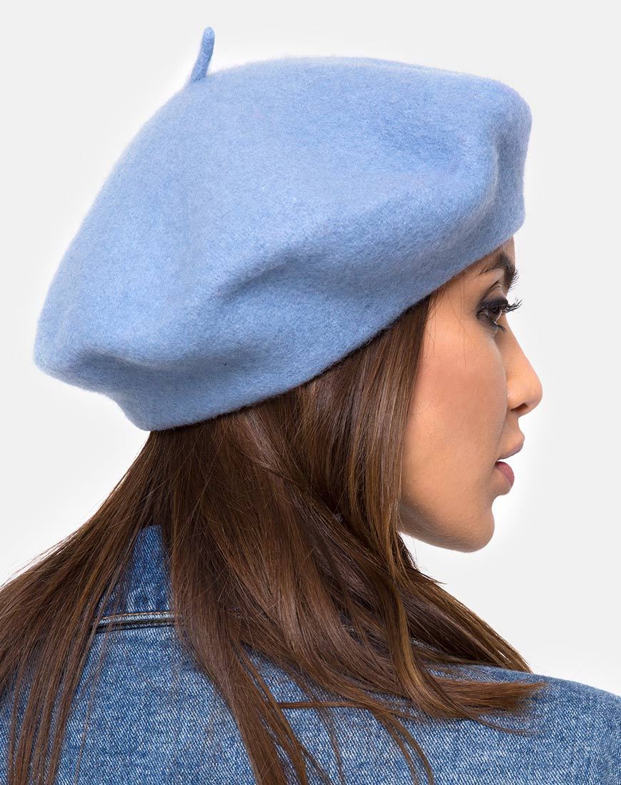 Image du béret en laine bleu