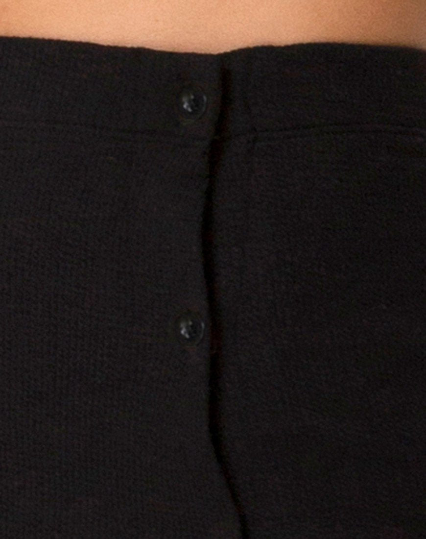 Image de Bobbin Midi Skirt in Black Rib