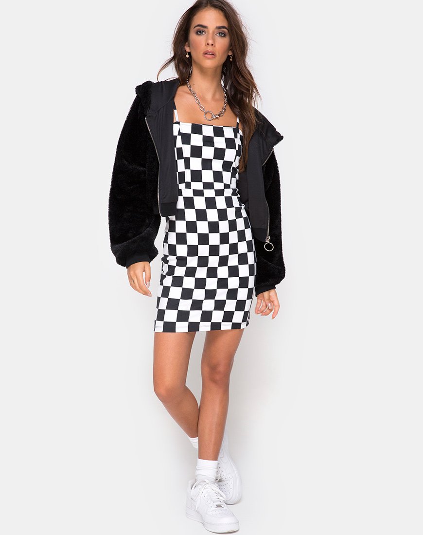 Image de Boco Dress in Check Board Medium B/W
