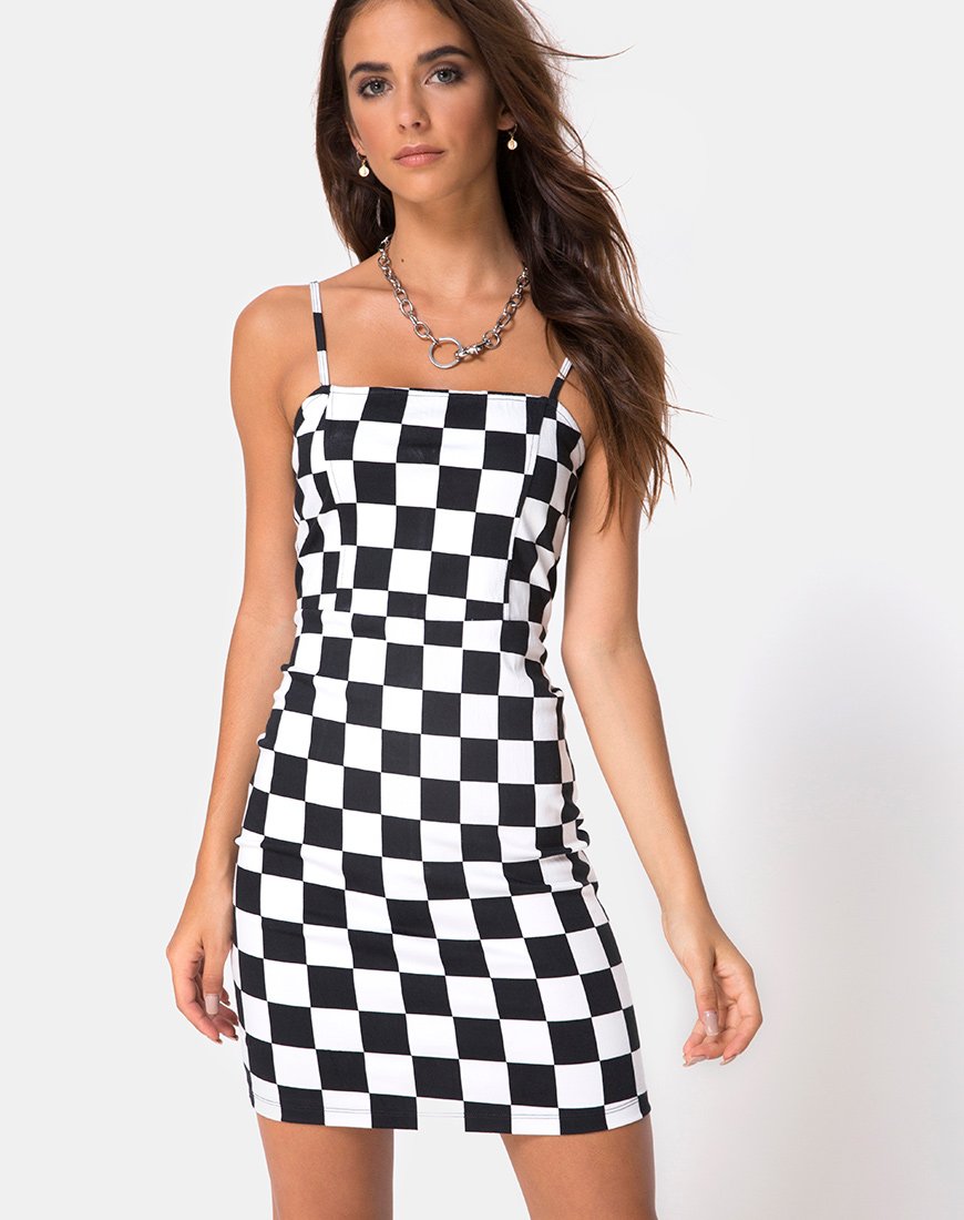 Image de Boco Dress in Check Board Medium B/W