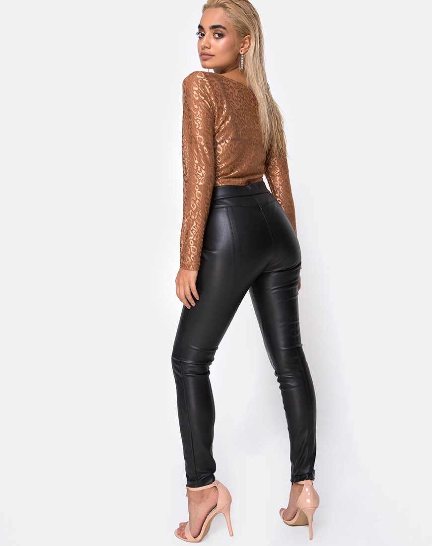 Image de Bon Top en léopard Net Caramel