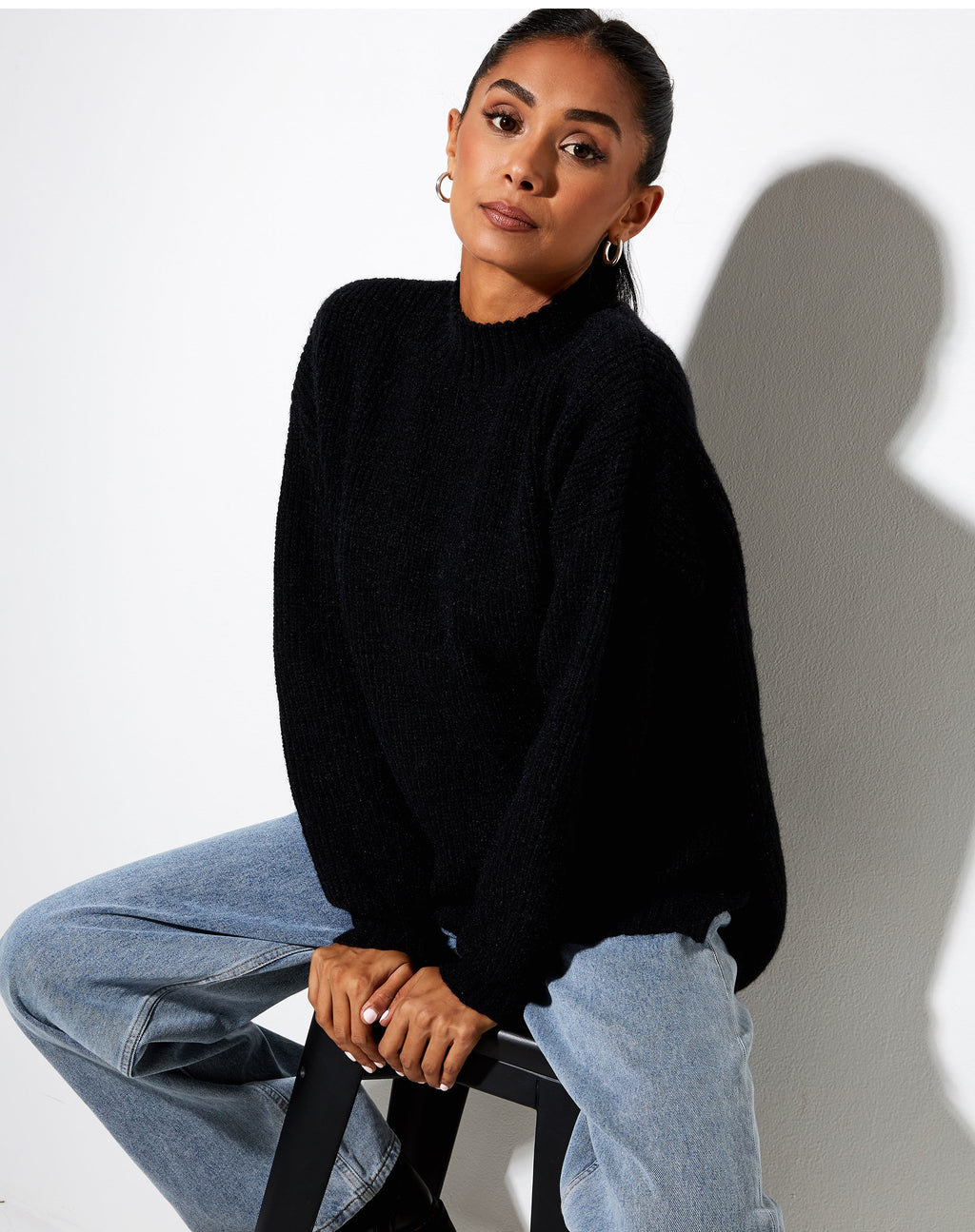 Pull Bondy en tricot noir