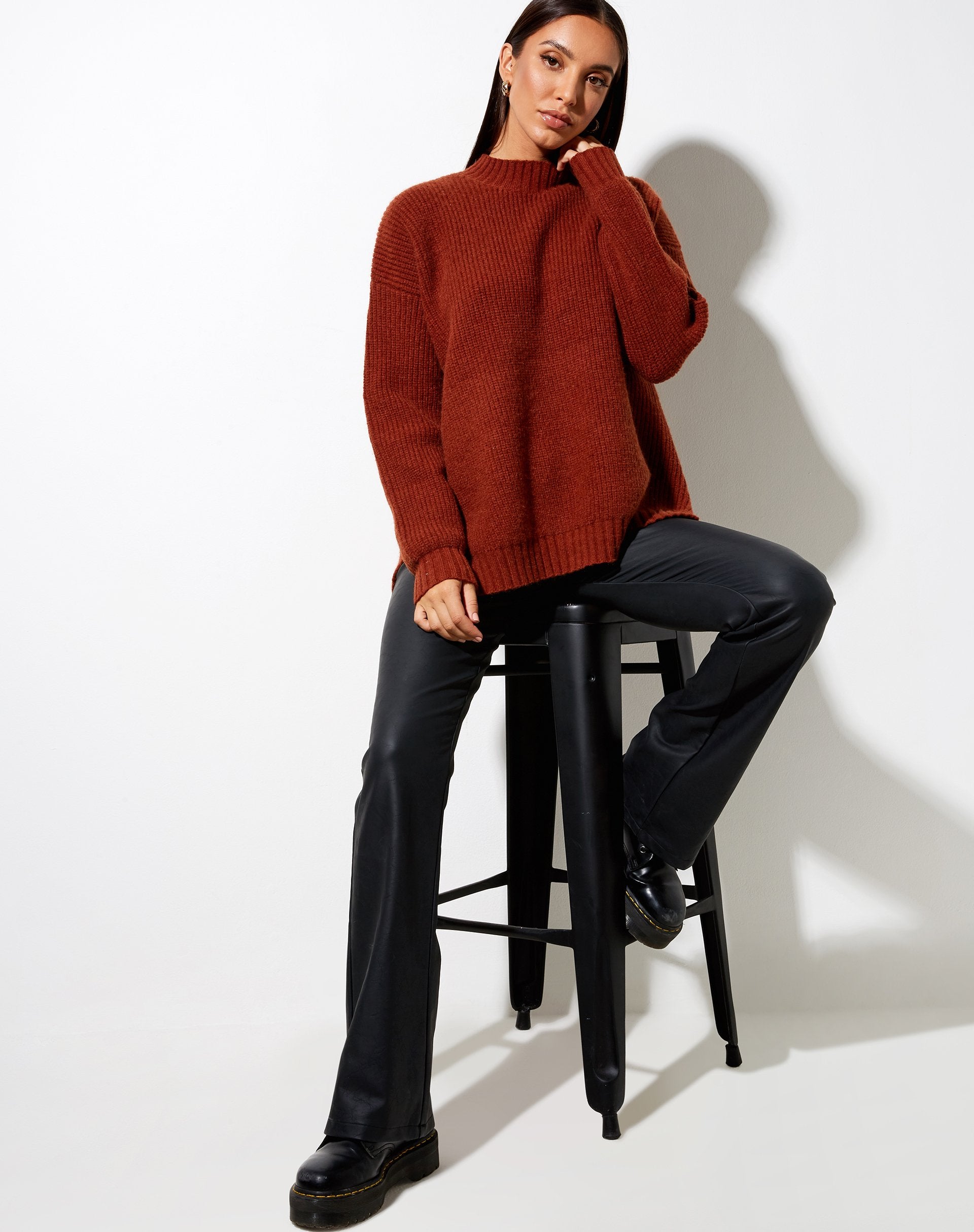 Image de Bondy Jumper in Knit Brick