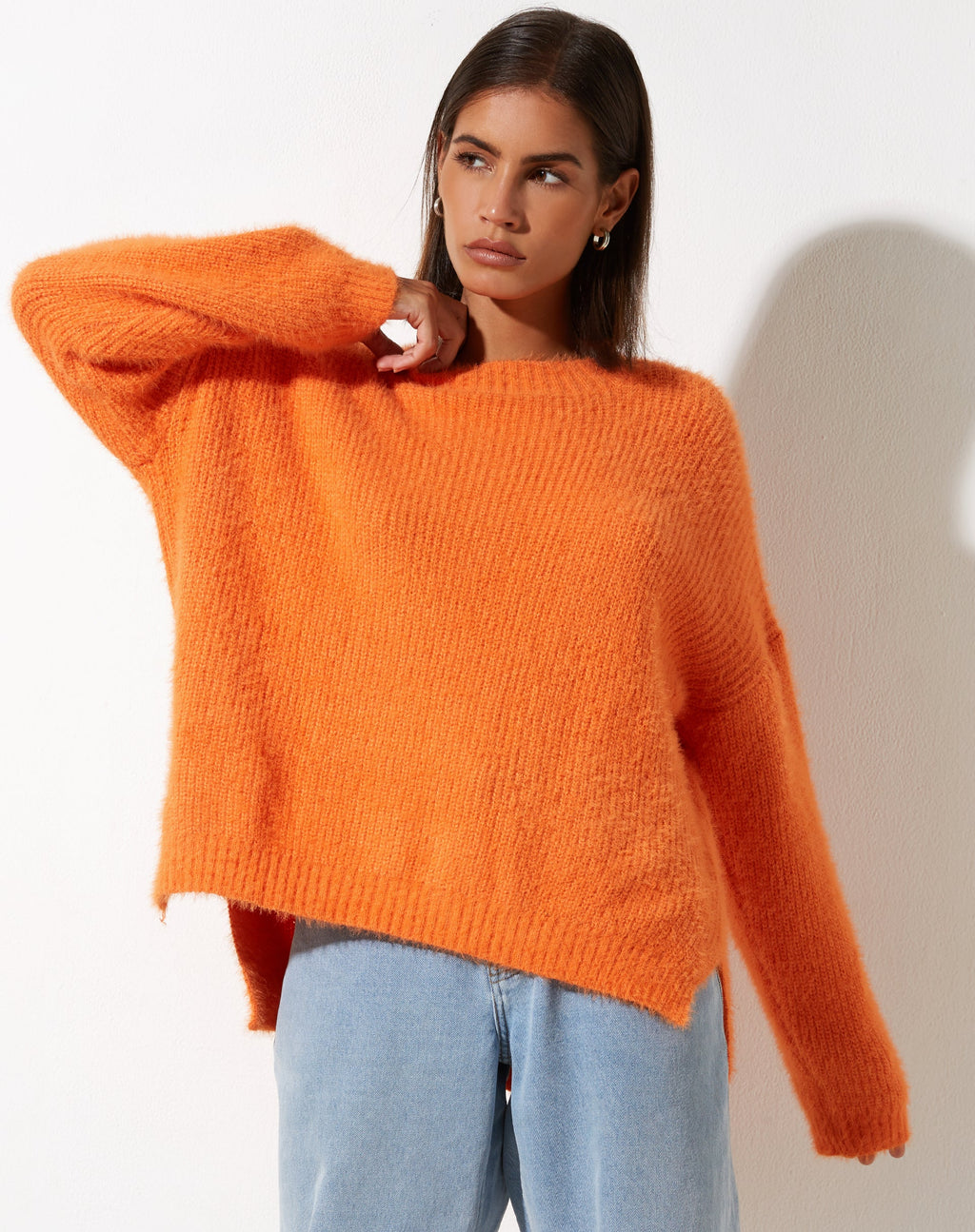 Pull Bondy en tricot orange kaki