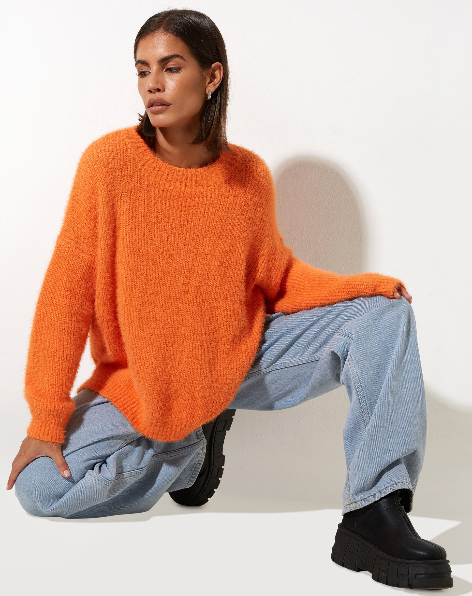 Image de Bondy Jumper in Knit Persimmon Orange