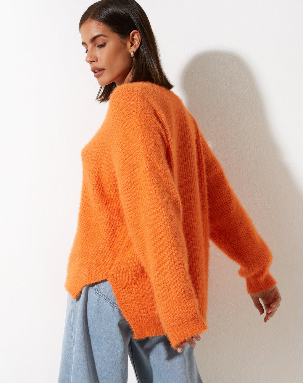 Pull Bondy en tricot orange kaki