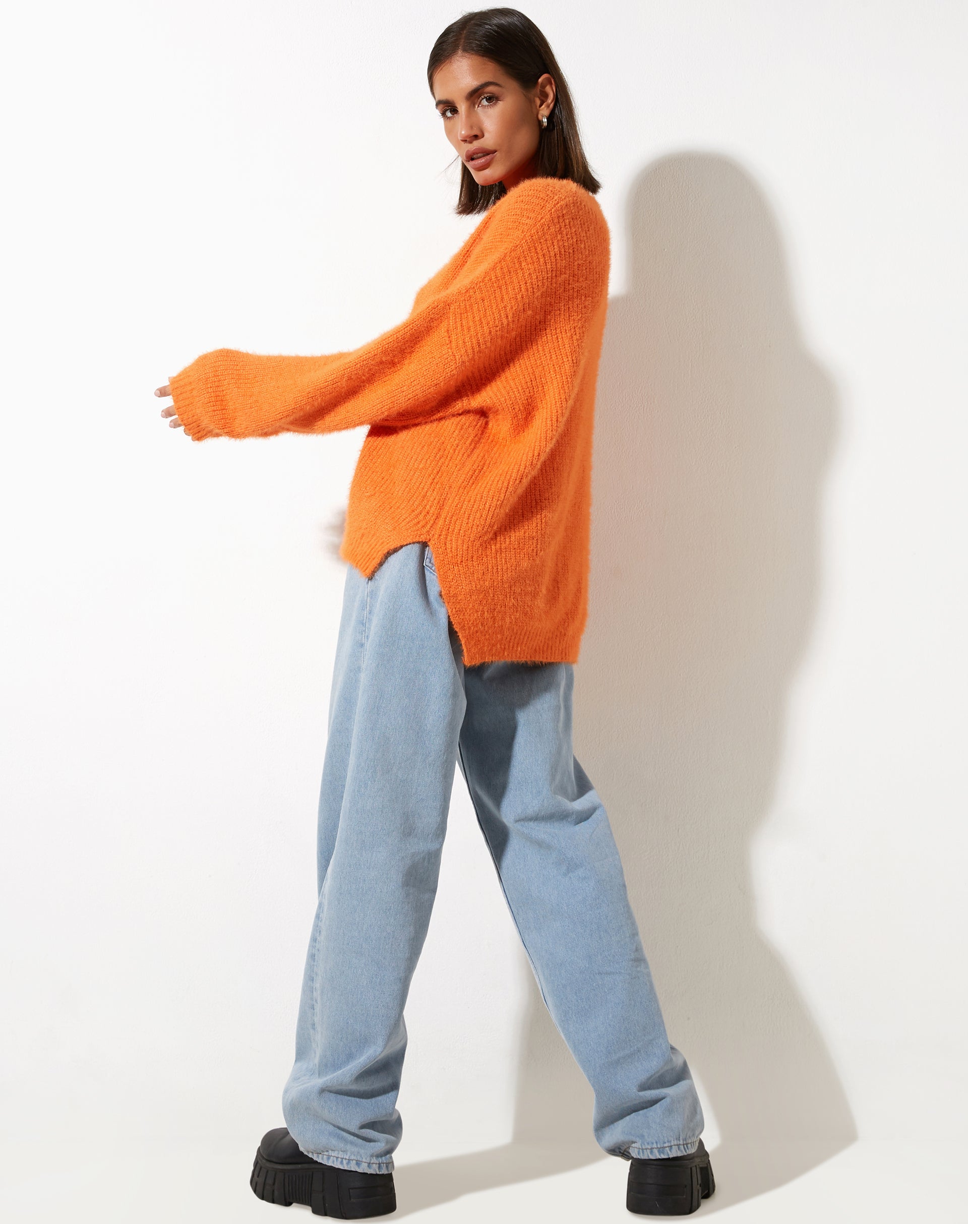 Image de Bondy Jumper in Knit Persimmon Orange
