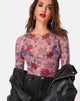 Image de Bonella Bodice in Roses Are Red Mesh