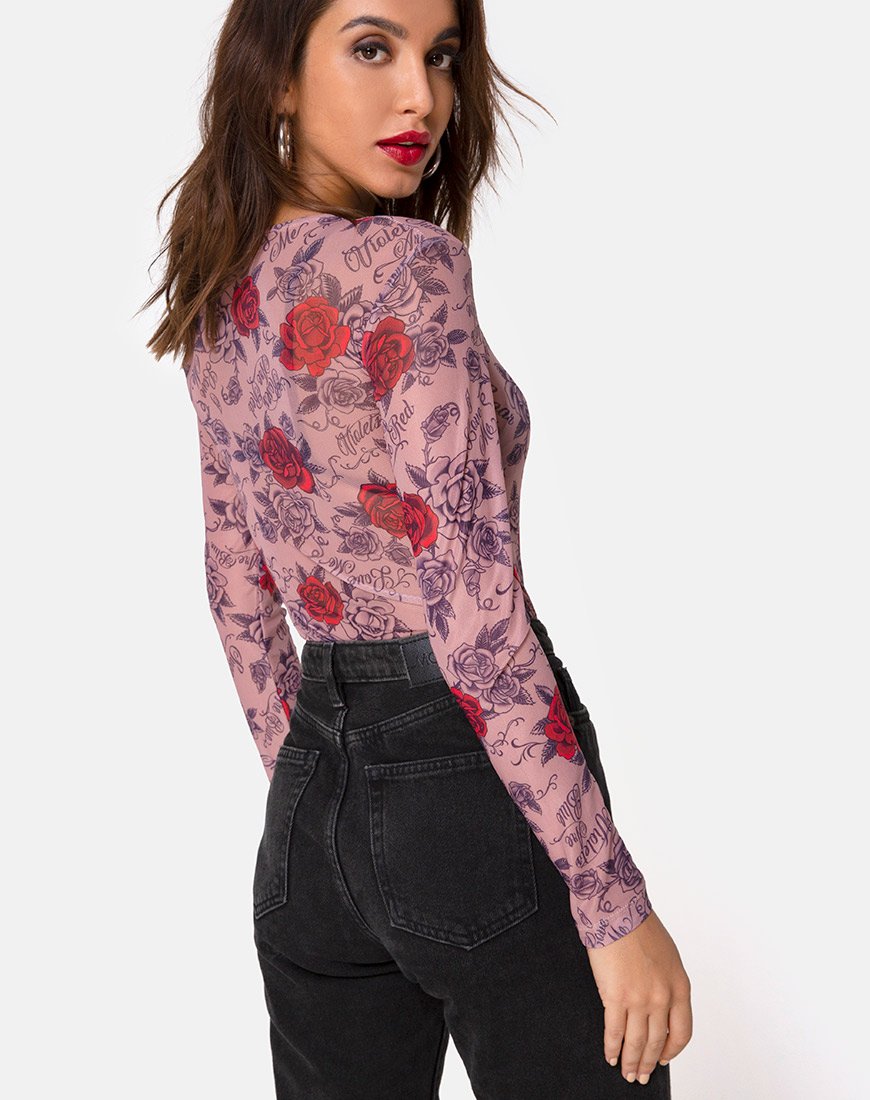 Corsage Bonella en maille Roses Are Red