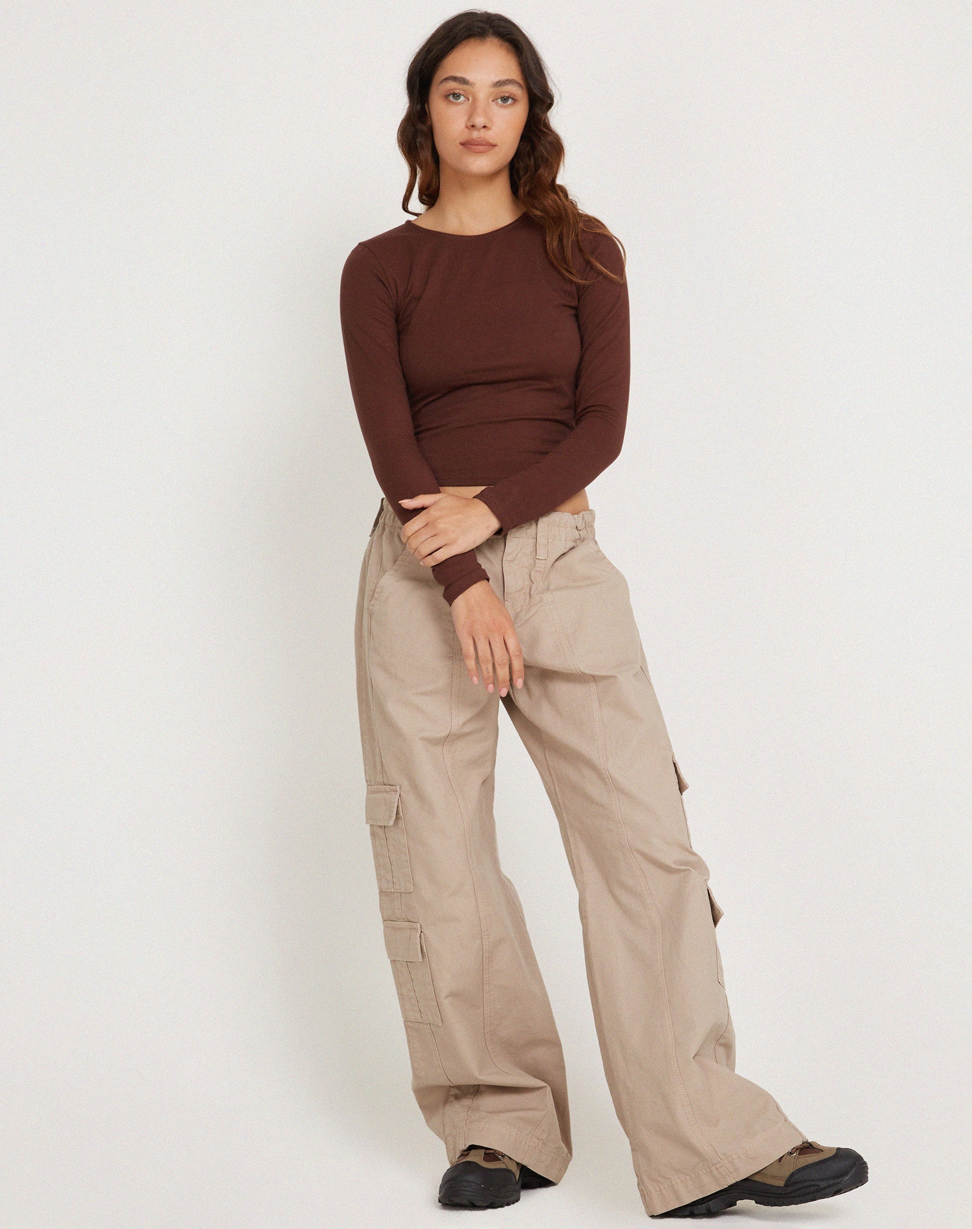 Image de Bonja Long Sleeve Top in Seal Brown