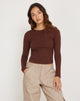 Image de Bonja Long Sleeve Top in Seal Brown