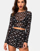 Image de Bonnie Crop Top in Over the Moon Black with Glitter