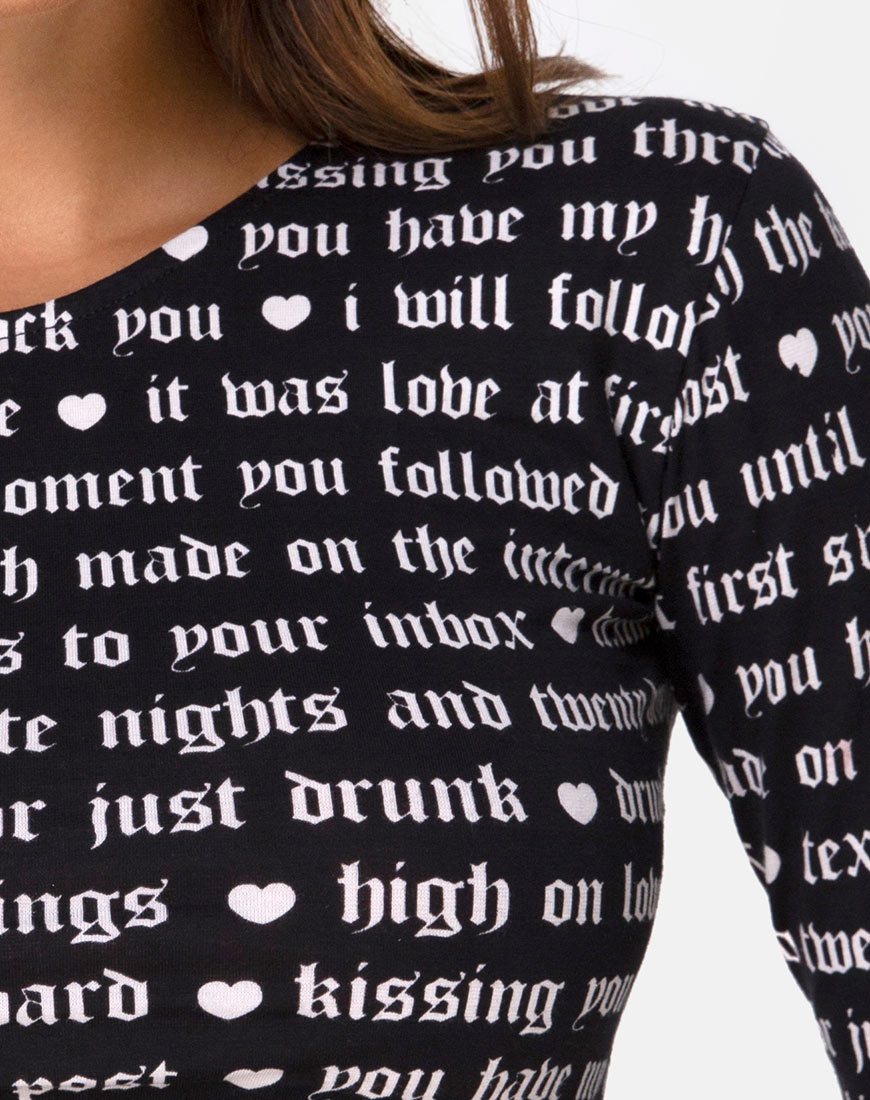 Image de Bonnie Crop Top in Black Love At First Swipe