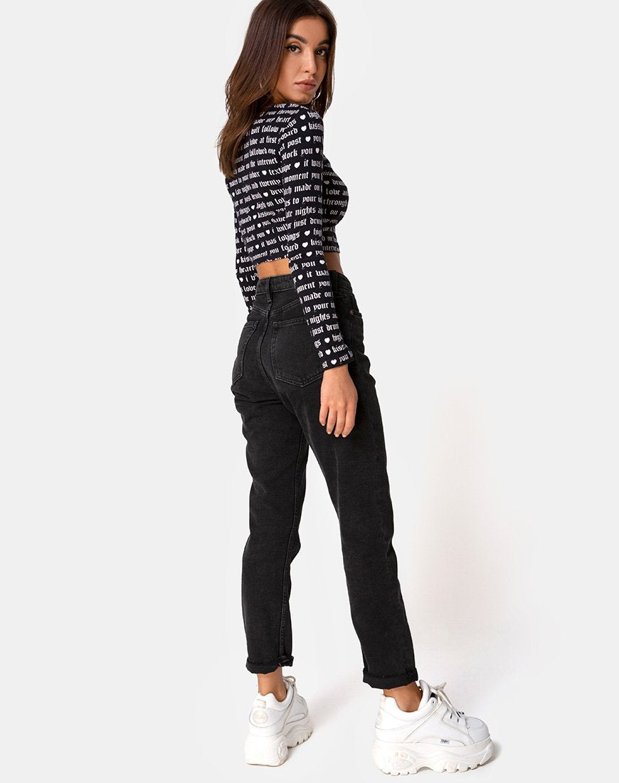 Image de Bonnie Crop Top in Black Love At First Swipe