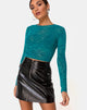 Image de Bonnie Crop Top in Zebra Flock Forest Green