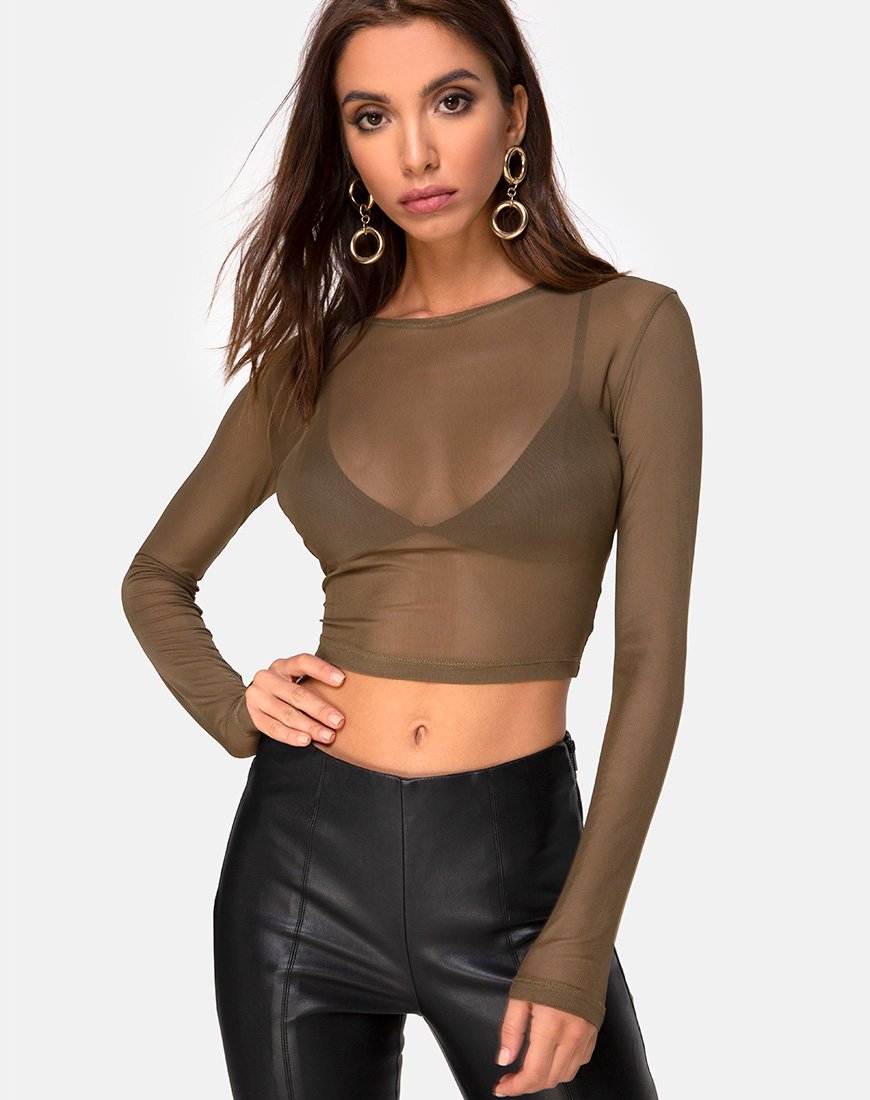 Image de Bonnie Top in Net Khaki