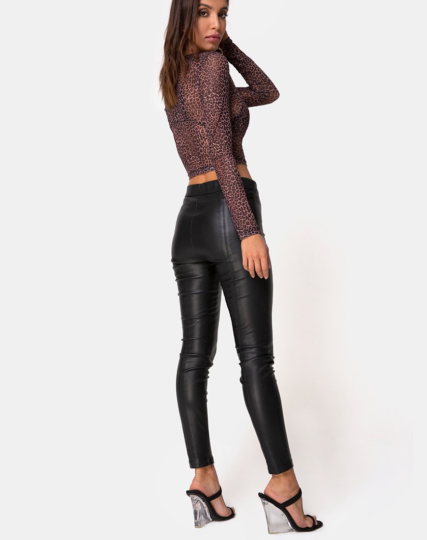 Image de Bonnie Crop Top in Rar Leopard Mesh